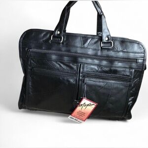 MAXAM - Genuine Lambskin Leather Briefcase 16"